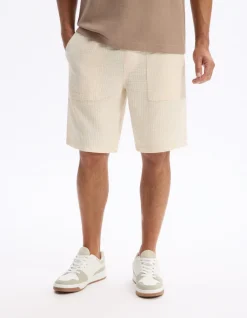 Celio Bermuda 100% coton - écru^Homme Shorts Et Bermudas|Shorts Et Bermudas