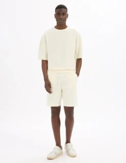 Celio Bermuda en molleton coton mélangé - écru^Homme Shorts Et Bermudas|Shorts Et Bermudas