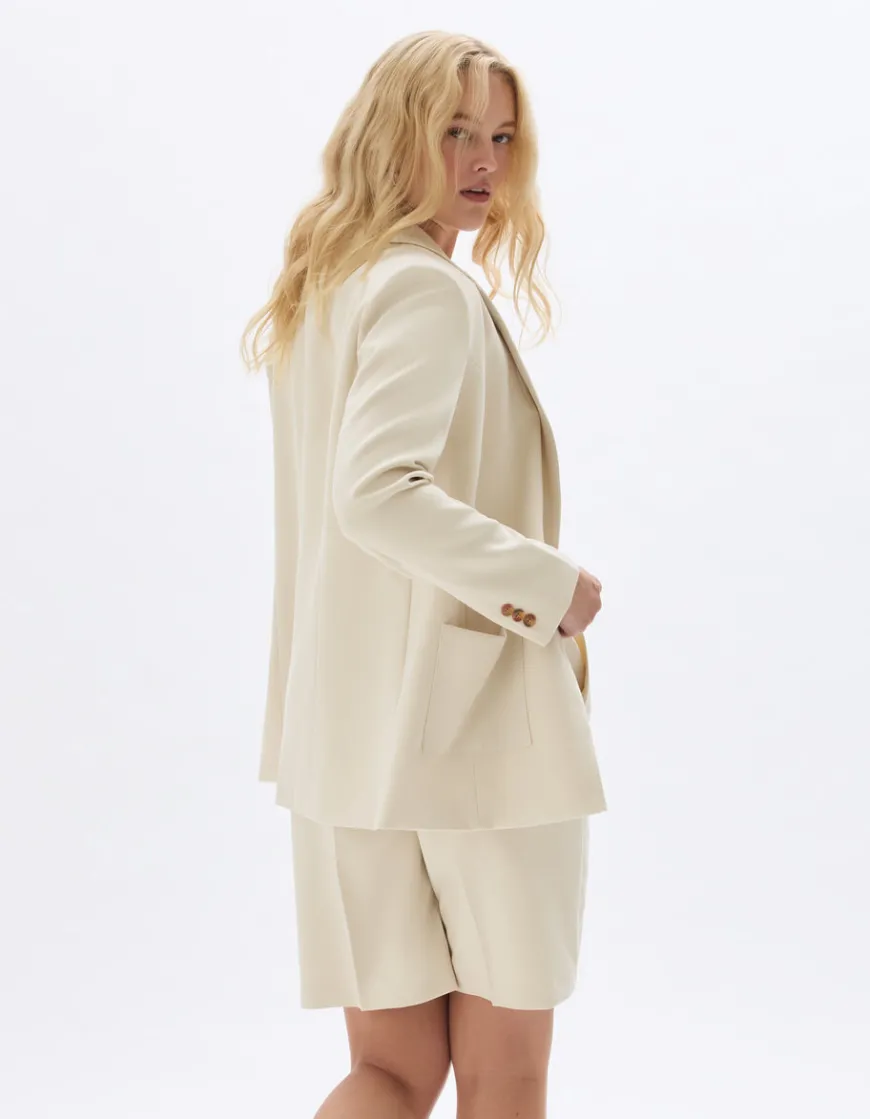 Celio Blazer à poches plaquées - beige^Femme Les Tailleurs|Vestes & Blazers