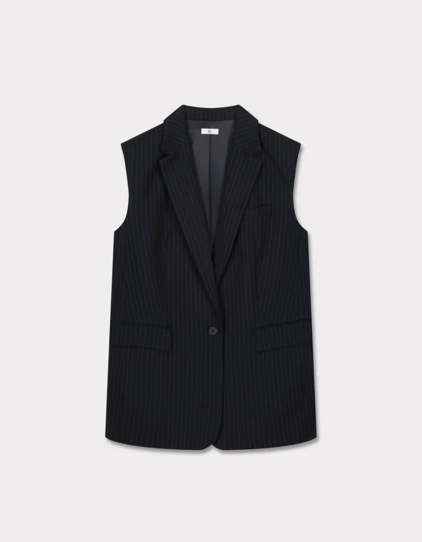 Celio Blazer sans manches à rayures -^Femme Les Tailleurs|Vestes & Blazers