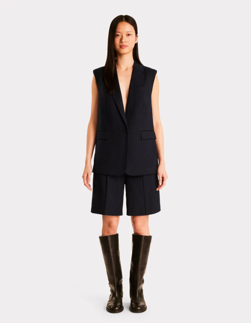 Celio Blazer sans manches à rayures -^Femme Les Tailleurs|Vestes & Blazers