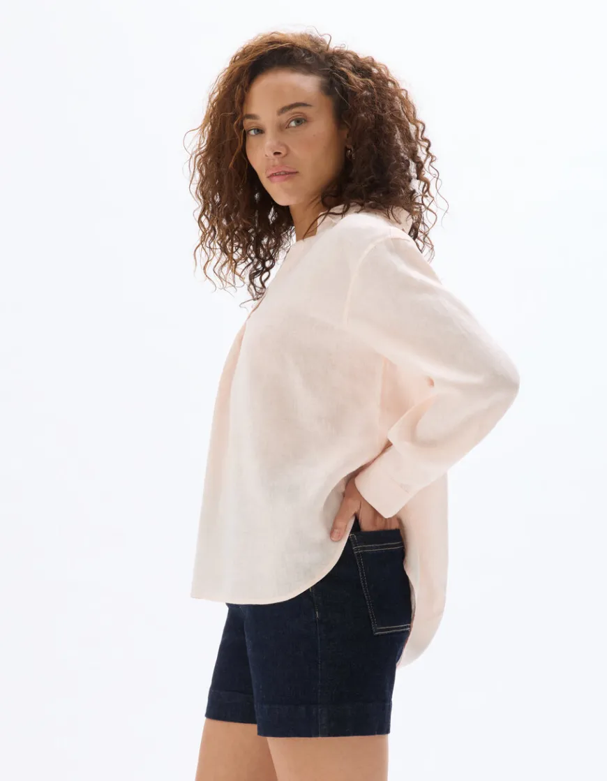 Celio Blouse 100% Lin - rose^Femme Chemises & Blouses|Collection Lin