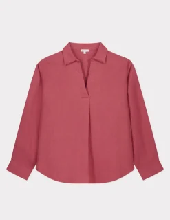Celio Blouse 100% Lin - rose^Femme Chemises & Blouses|Collection Lin