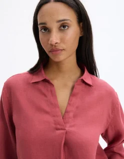 Celio Blouse 100% Lin - rose^Femme Chemises & Blouses|Collection Lin