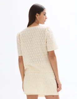 Celio Blouse boutonnée en broderie anglaise -^Femme Chemises & Blouses|Les Ensembles