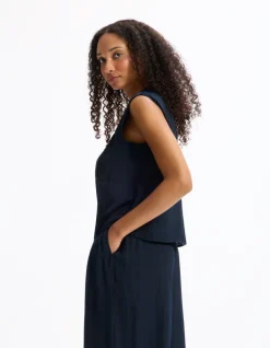 Celio Blouse en satin sans manches -^Femme Les Meilleures Ventes|Chemises & Blouses