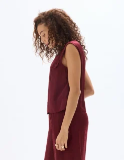 Celio Blouse satiné sans manches -^Femme Chemises & Blouses|Les Ensembles