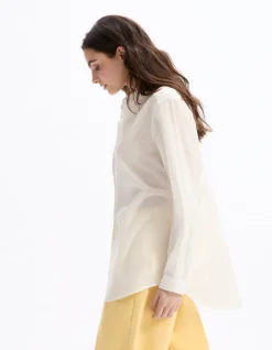 Celio blouse voile de coton - écru^Femme Chemises & Blouses
