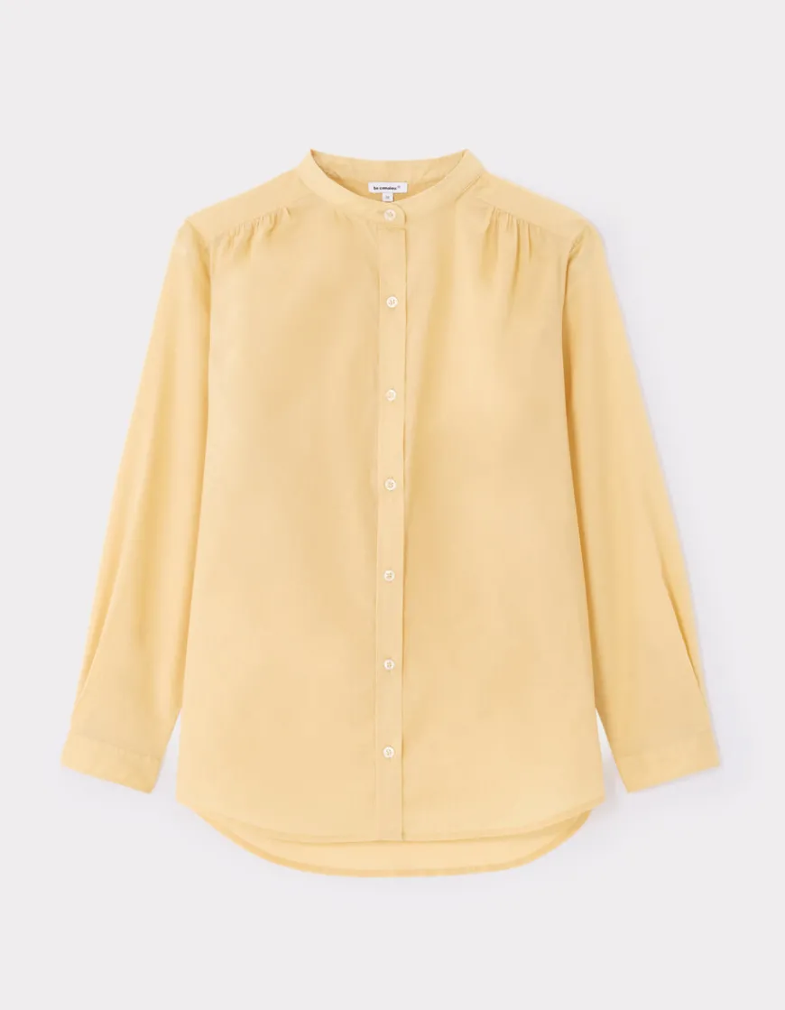 Celio blouse voile de coton - jaune^Femme Chemises & Blouses