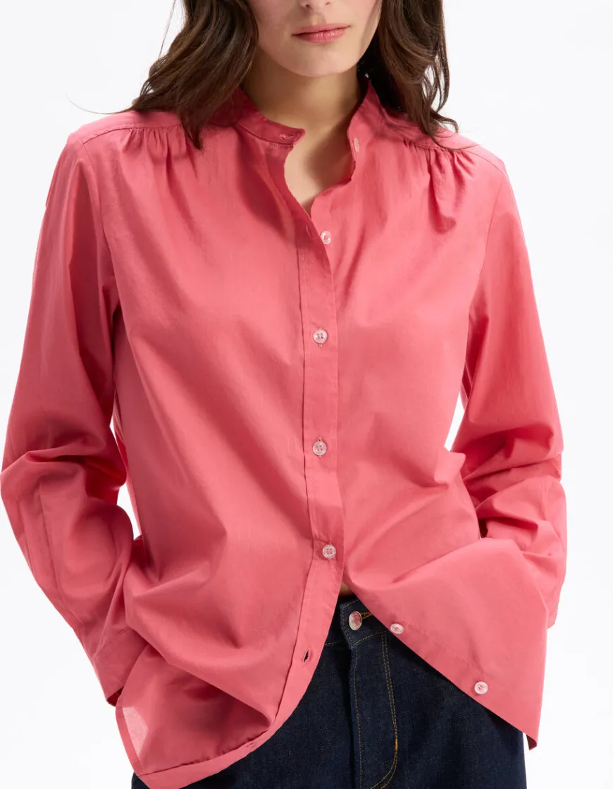 Celio blouse voile de coton - rose^Femme Chemises & Blouses