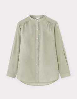 Celio blouse voile de coton - vert^Femme Chemises & Blouses
