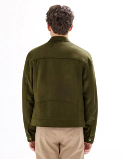 Celio Blouson biker faux daim - kaki^Homme Blousons|Vestes