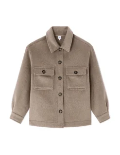 Celio Blouson duveteux col chemise - beige^Femme Manteaux