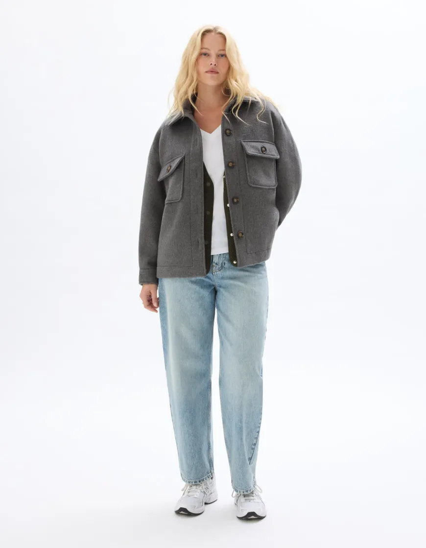 Celio Blouson duveteux col chemise -^Femme Manteaux