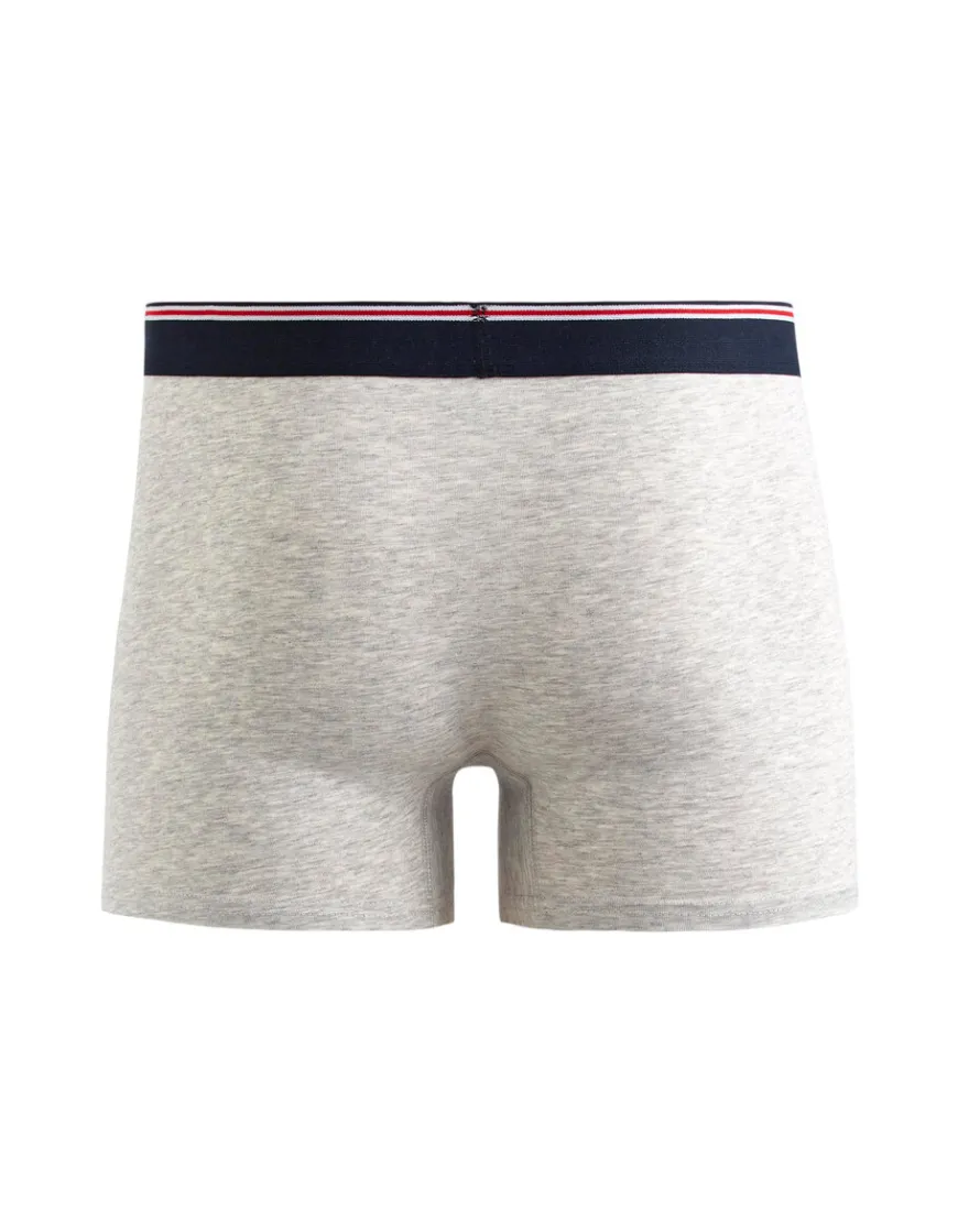 Celio Boxer coton stretch ceinturé contrastée - gris chiné^Homme Boxers