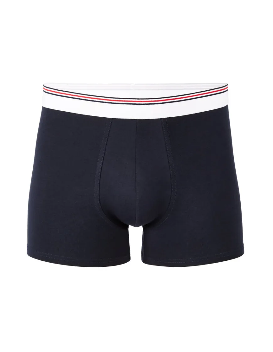 Celio Boxer coton stretch ceinturé contrastée - marine^Homme Boxers