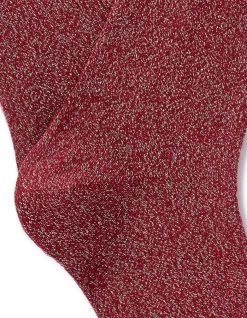 Celio Chaussettes courtes en lurex - rouge^Femme Chaussettes