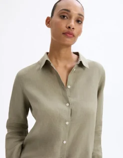 Celio Chemise 100% Lin - vert^Femme Chemises & Blouses|Collection Lin