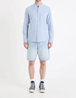 Celio Chemise col mao regular en coton oxford -^Homme Chemises