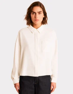 Celio Chemise courte en satin - écru^Femme Chemises & Blouses