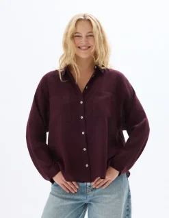 Celio Chemise en lin oversize -^Femme Chemises & Blouses|Collection Lin