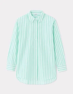 Celio Chemise en popeline rayé - vert d'eau^Femme Loungewear|Les Essentiels Aux Meilleurs Prix