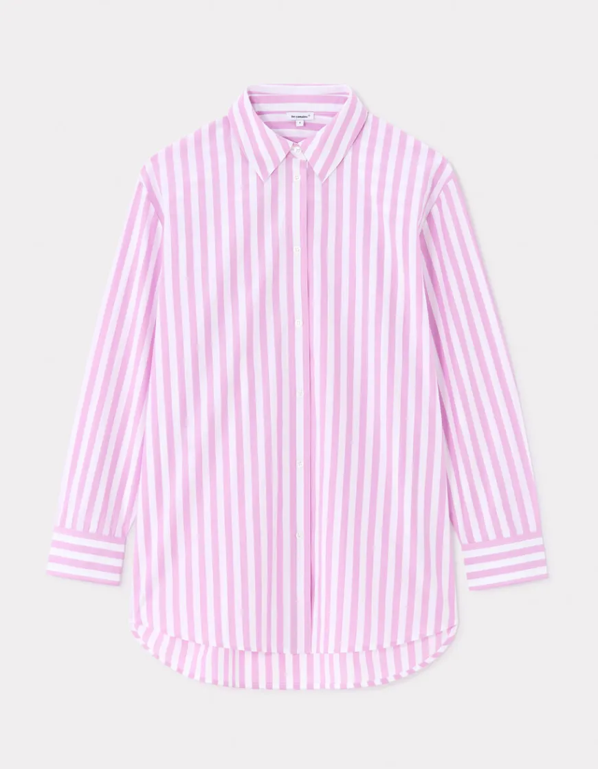 Celio Chemise en popeline rayé - violet^Femme Loungewear|Les Essentiels Aux Meilleurs Prix