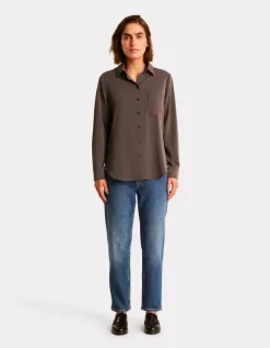 Celio Chemise en satin - gris^Femme Chemises & Blouses
