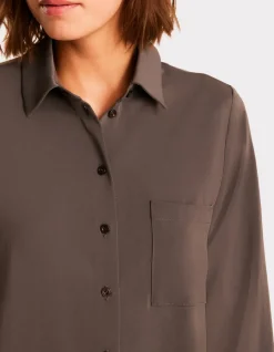 Celio Chemise en satin - gris^Femme Chemises & Blouses