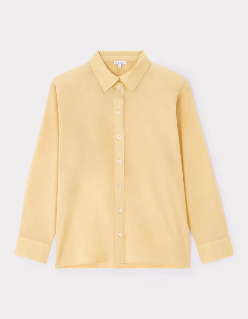 Celio Chemise en voile de coton - jaune^Femme Chemises & Blouses