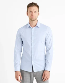 Celio Chemise extra slim coton stretch -^Homme Chemises|Chemises Habillées