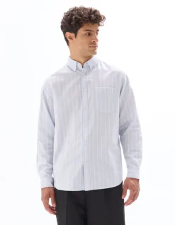 Celio Chemise loose en oxford rayé -^Homme Chemises
