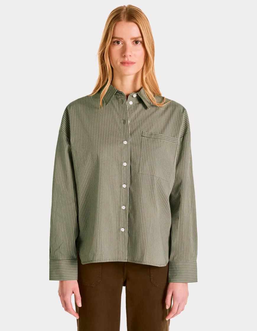 Celio Chemise oversize rayée en coton -^Femme Chemises & Blouses