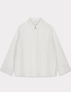 Celio Chemise rayée avec ouverture côté - beige^Femme Chemises & Blouses
