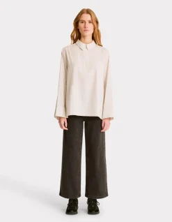 Celio Chemise rayée avec ouverture côté - beige^Femme Chemises & Blouses