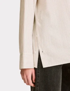 Celio Chemise rayée avec ouverture côté - beige^Femme Chemises & Blouses