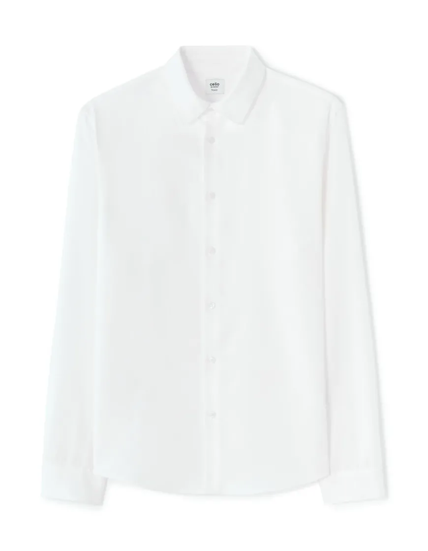 Celio Chemise regular 100% TENCEL™ Lyocell -^Homme Chemises|Chemises Blanches