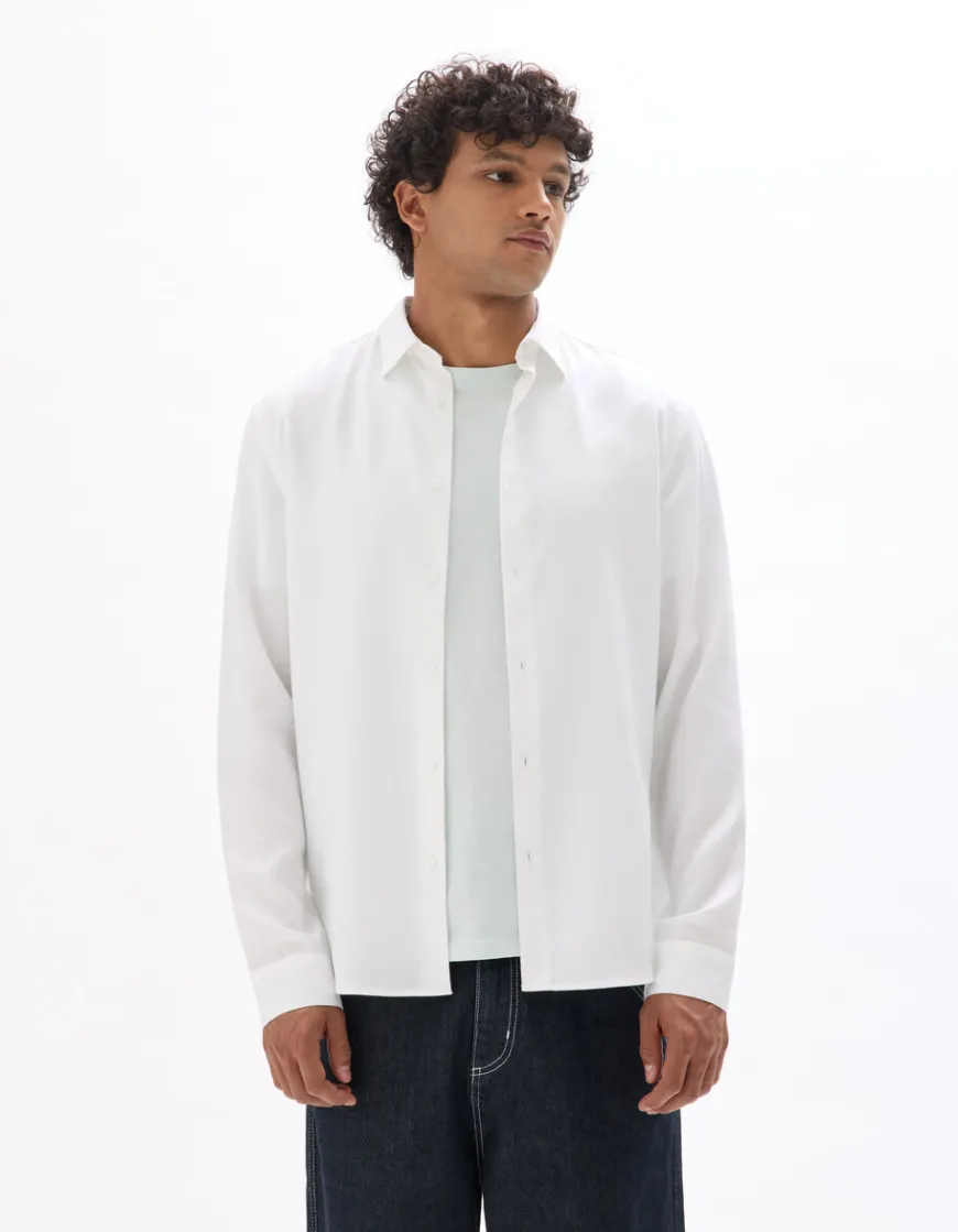 Celio Chemise regular 100% TENCEL™ Lyocell -^Homme Chemises|Chemises Blanches