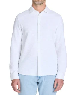 Celio Chemise regular à bouclette coton mélangé -^Homme Chemises|Chemises Blanches