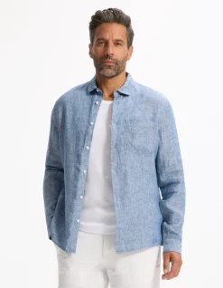 Celio Chemise regular 100% lin -^Homme Chemises|Sélection Lin