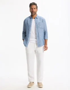 Celio Chemise regular 100% lin -^Homme Chemises|Sélection Lin