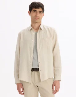 Celio Chemise regular 100% lin -^Homme Chemises|Sélection Lin