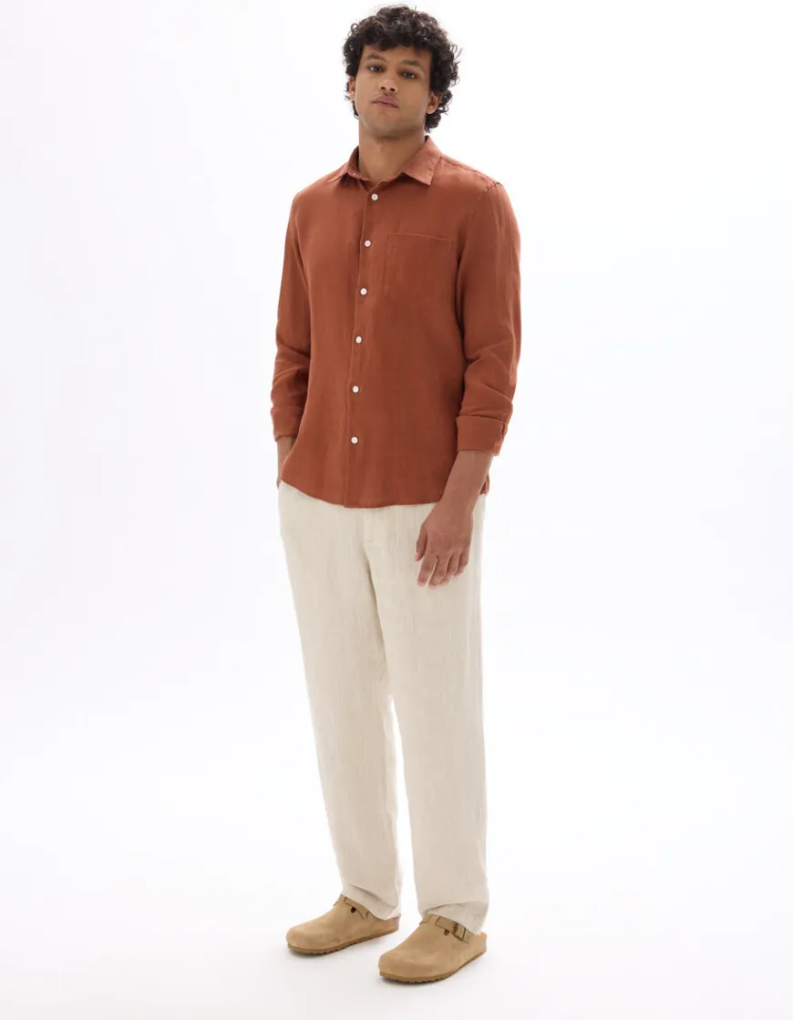 Celio Chemise regular 100% lin -^Homme Chemises|Sélection Lin