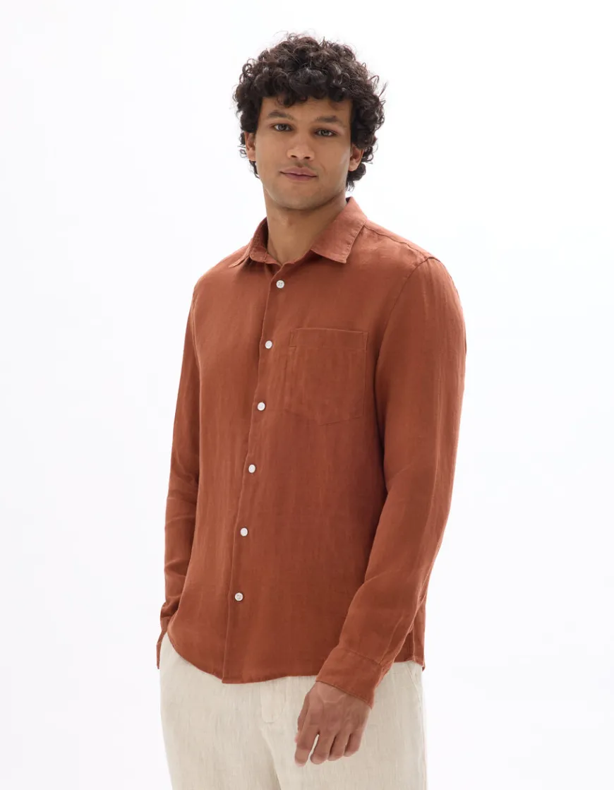 Celio Chemise regular 100% lin -^Homme Chemises|Sélection Lin