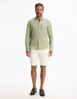 Celio Chemise regular 100% lin -^Homme Chemises|Sélection Lin