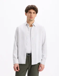 Celio Chemise regular effet satiné 100% coton - gris^Homme Chemises