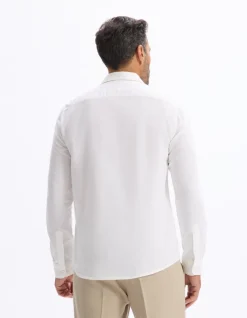 Celio Chemise regular en coton viscose -^Homme Chemises|Chemises Blanches