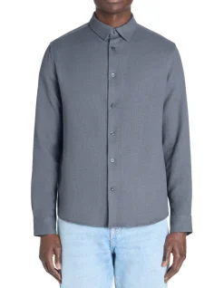Celio Chemise regular fil chinés slubbés 100% coton -^Homme Chemises