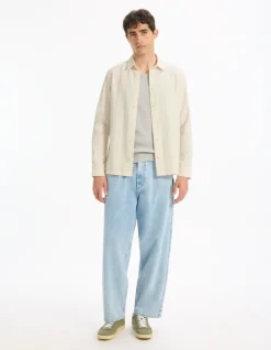 Celio Chemise regular jacquard 100% coton -^Homme Chemises|Chemises Blanches