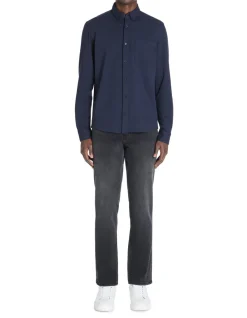 Celio Chemise regular jersey piqué - marine^Homme Chemises
